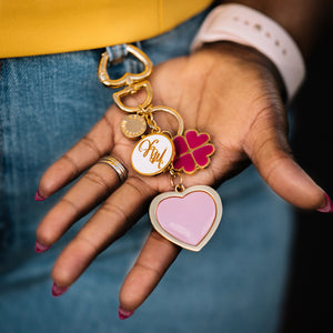Pink bag charm deals